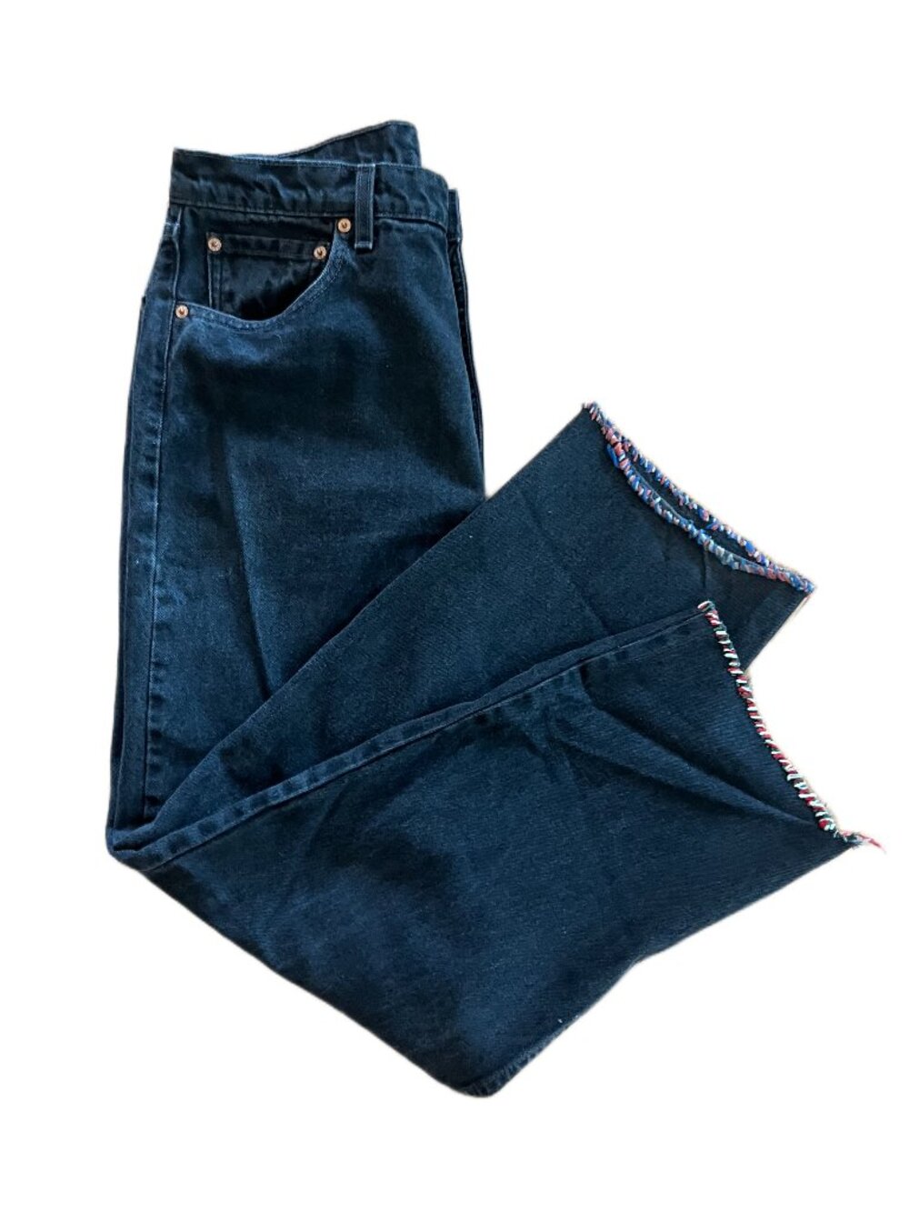 Levi’s 550 Relaxed Fit Jeans W36 L34 Dark Wash Raw Hem